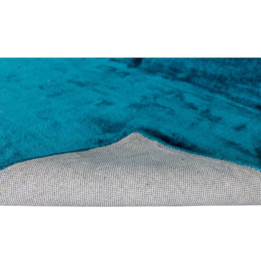 VENTURE DESIGN Indra gulvtppe - turkis viskose og bomuld (200x300)