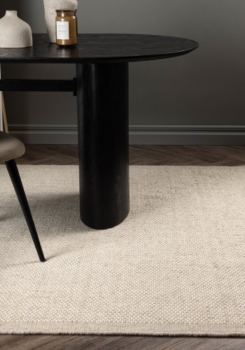 VENTURE DESIGN Vilma gulvtppe, rektangulr - beige uld og bomuld (230x160)