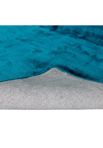VENTURE DESIGN Indra gulvtppe - turkis viskose og bomuld (250x350)