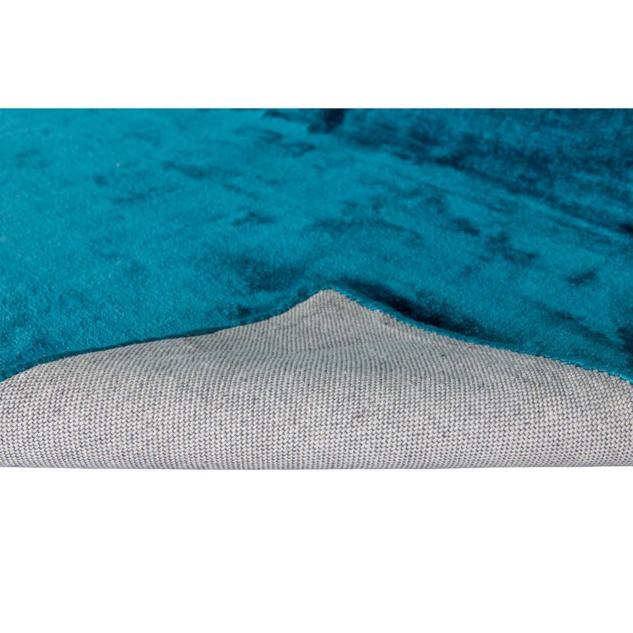 VENTURE DESIGN Indra gulvtppe - turkis viskose og bomuld (250x350)