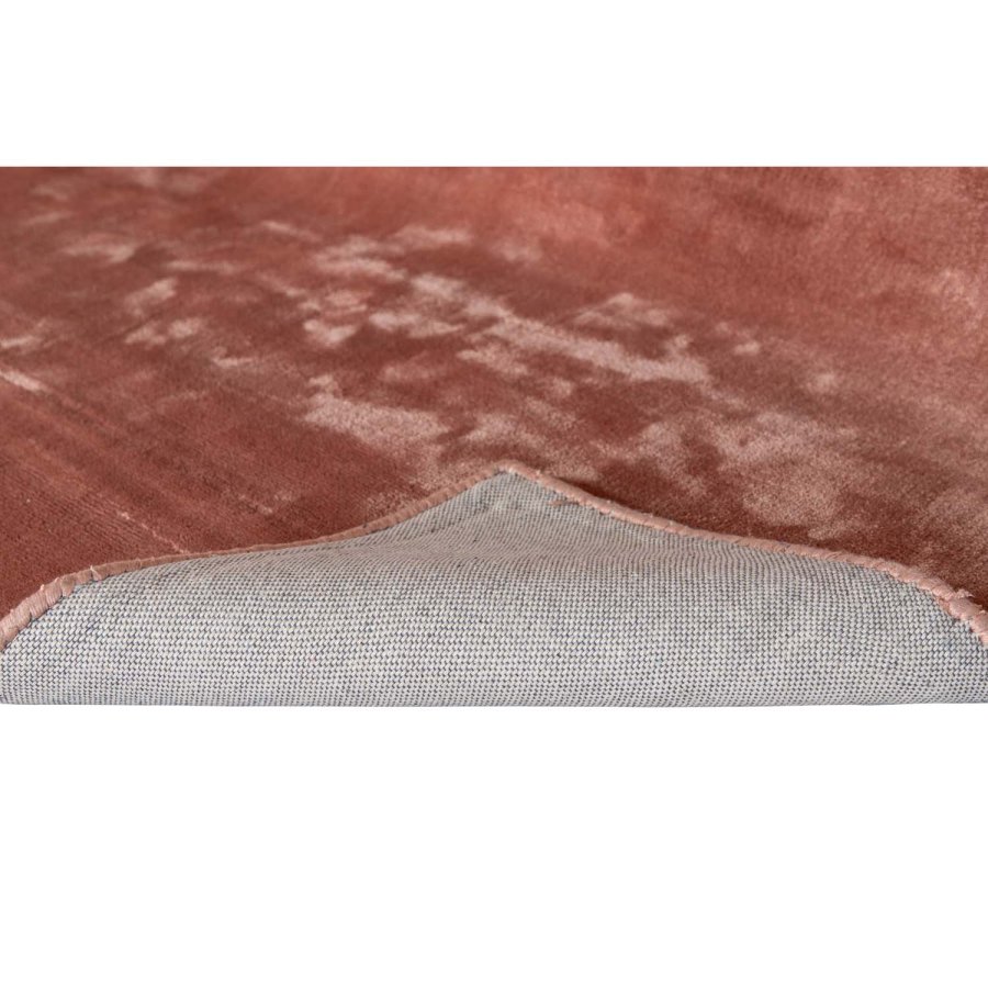 VENTURE DESIGN Indra gulvtppe - rosa viskose og bomuld (250x350)