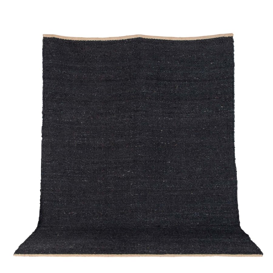 VENTURE DESIGN Kali gulvtppe - sort jute (170x240) 