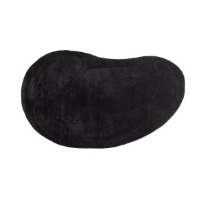 VENTURE DESIGN Enard gulvtppe, oval - sort uld m. stofbagside (290x175)