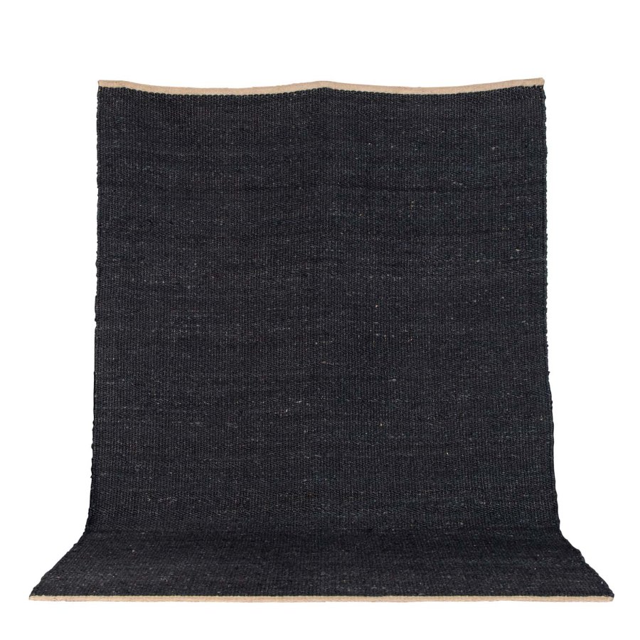 VENTURE DESIGN Kali gulvtppe - sort jute (200x300)