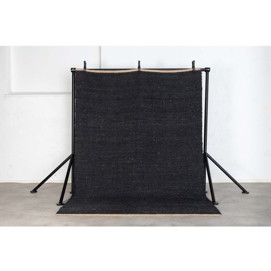 VENTURE DESIGN Kali gulvtppe - sort jute (200x300)