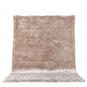 VENTURE DESIGN Shiva Shaggy gulvtppe - champagne polyester og bomuld (170x240)