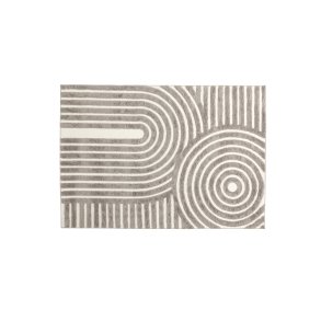 VENTURE DESIGN Nikita gulvtppe, rektangulr - gr/hvid polyester (290x200)