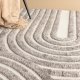 VENTURE DESIGN Nikita gulvtppe, rektangulr - gr/hvid polyester (290x200)