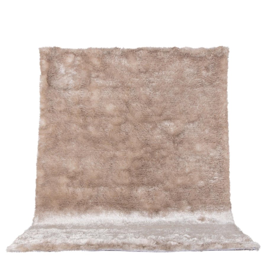 VENTURE DESIGN Shiva Shaggy gulvtppe - champagne polyester og bomuld (200x300)
