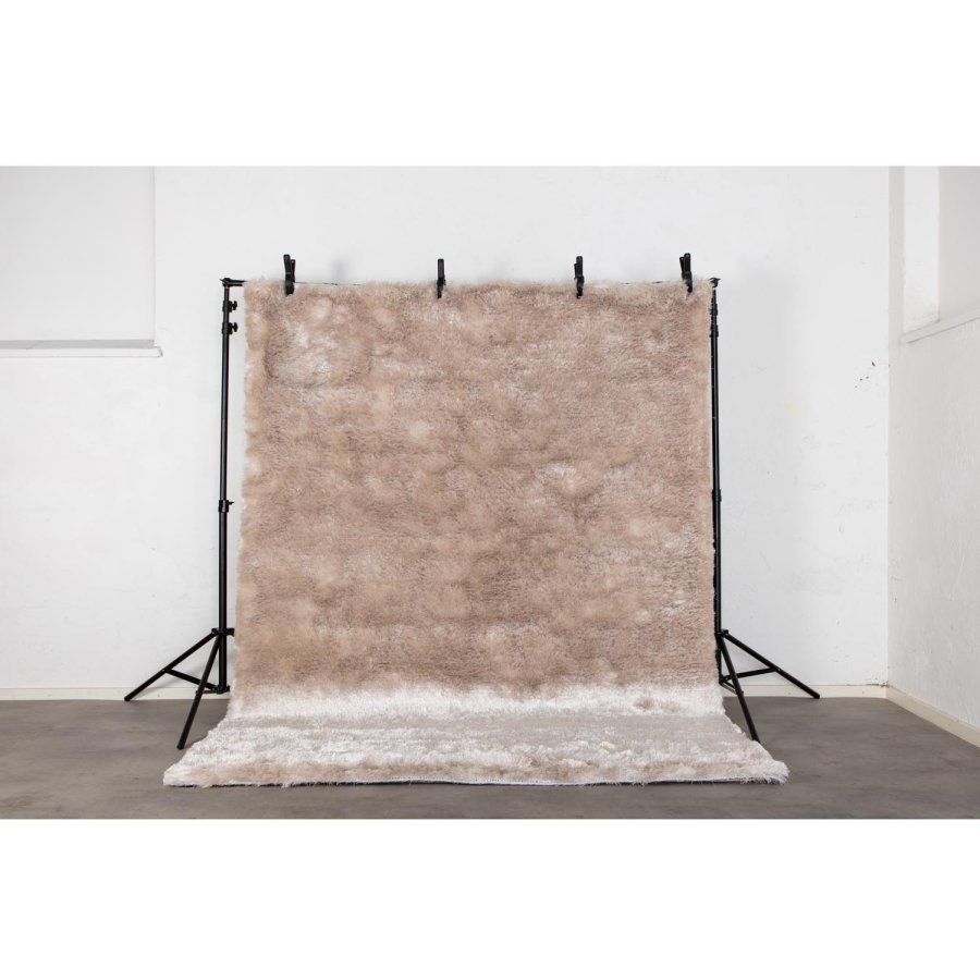 VENTURE DESIGN Shiva Shaggy gulvtppe - champagne polyester og bomuld (200x300)