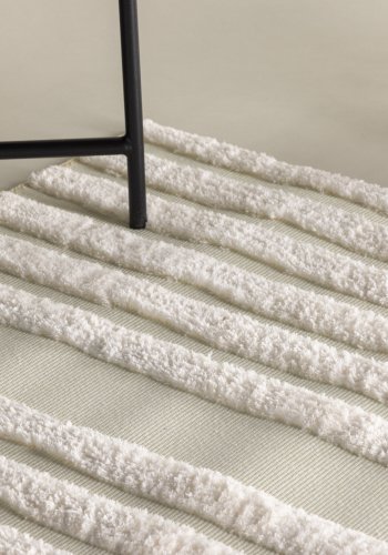 VENTURE DESIGN Nikita gulvtppe, rektangulr - hvid polyester (230x160)