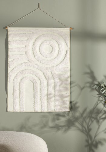 VENTURE DESIGN Nikita vgtppe, rektangulr - hvid polyester (70x100)