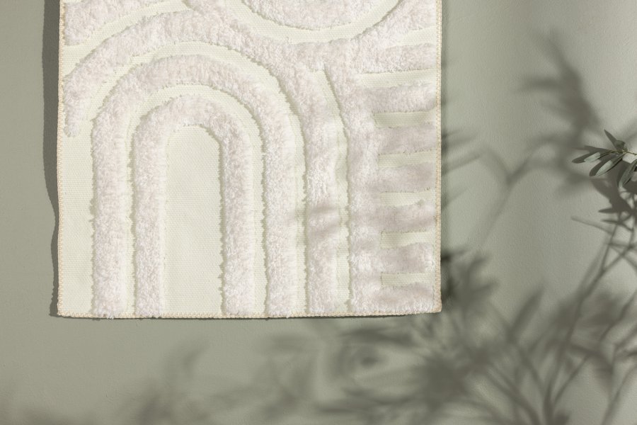 VENTURE DESIGN Nikita vgtppe, rektangulr - hvid polyester (70x100)