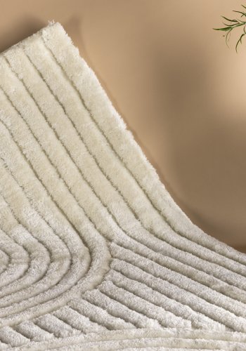 VENTURE DESIGN Niklas gulvtppe, rektangulr - hvid polyester (290x200)