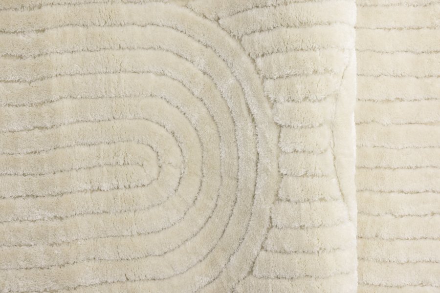 VENTURE DESIGN Niklas gulvtppe, rektangulr - hvid polyester (230x160)