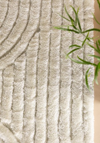 VENTURE DESIGN Niklas gulvtppe, rektangulr - hvid polyester (230x160)