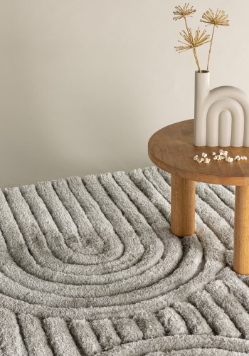 VENTURE DESIGN Niklas gulvtppe, rektangulr - greige polyester (230x160)