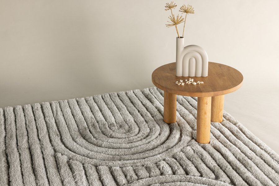 VENTURE DESIGN Niklas gulvtppe, rektangulr - greige polyester (230x160)