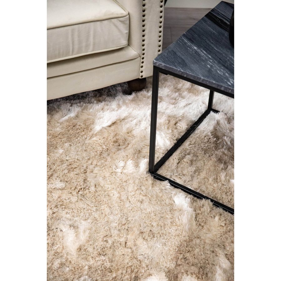 VENTURE DESIGN Shiva Shaggy gulvtppe - champagne polyester og bomuld (200)