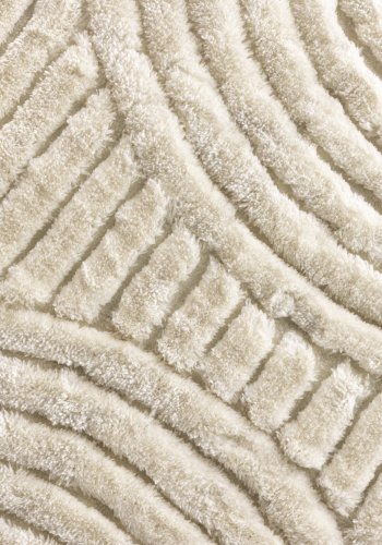 VENTURE DESIGN Niklas gulvtppe, rund - hvid polyester (200)