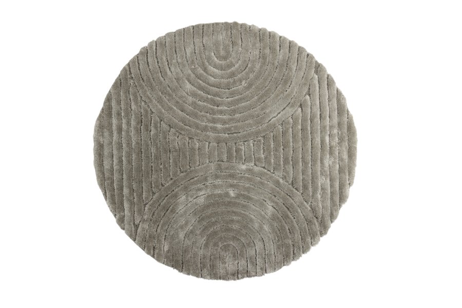 VENTURE DESIGN Niklas gulvtppe, rund - greige polyester (200)