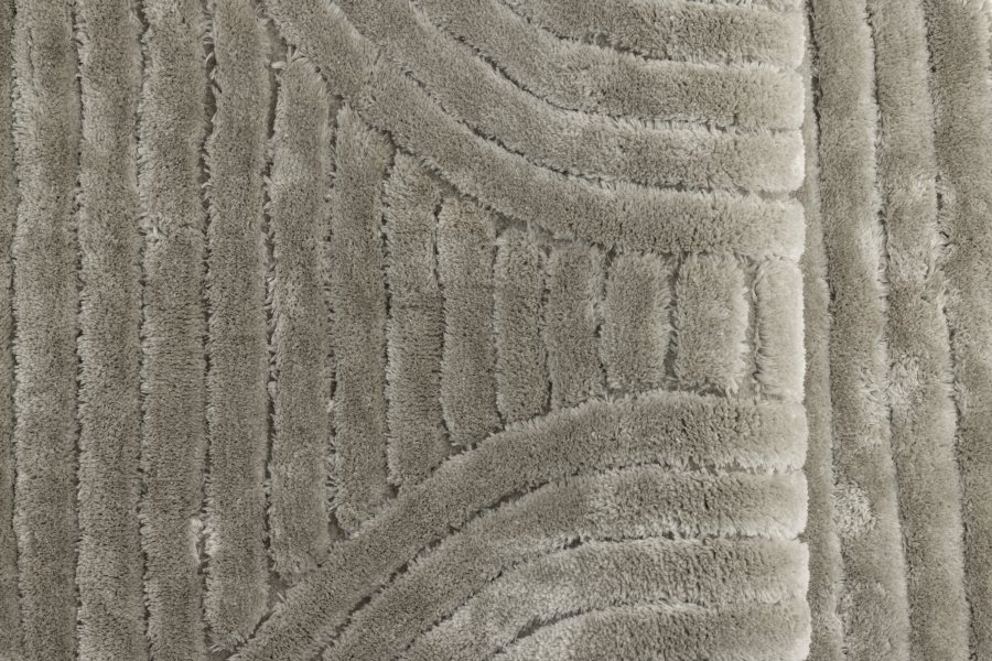 VENTURE DESIGN Niklas gulvtppe, rund - greige polyester (200)