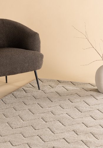 VENTURE DESIGN Fia gulvtppe, rektangulr - brun polyester (230x160)