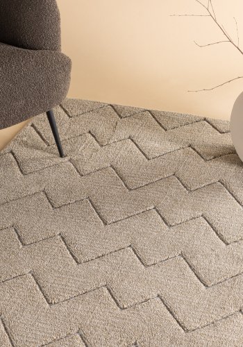 VENTURE DESIGN Fia gulvtppe, rektangulr - brun polyester (230x160)