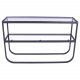 VENTURE DESIGN Rocker sidebord, m. 1 hylde - gr glas og sort metal (110x30)