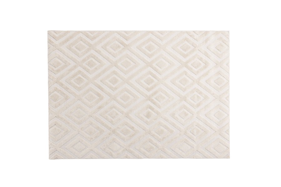 VENTURE DESIGN Pia gulvtppe, rektangulr - hvid polyester (290x200)