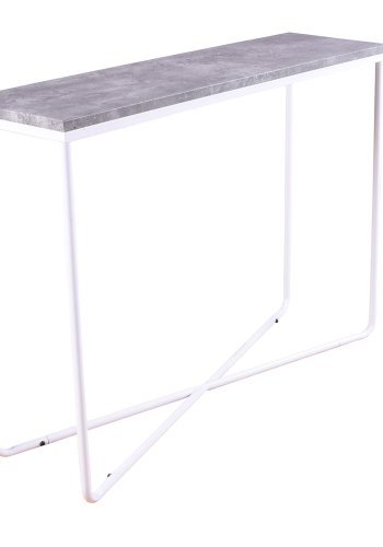 VENTURE DESIGN Palace sidebord - gr cement og hvid metal (110x30)