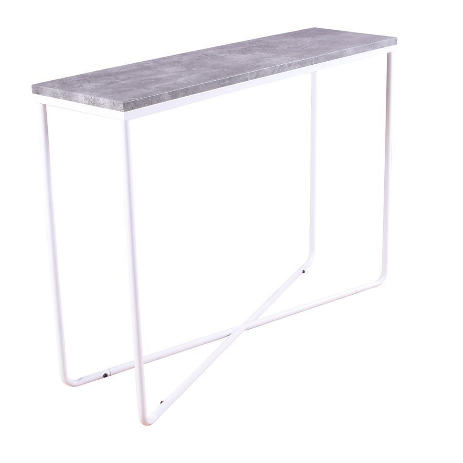 VENTURE DESIGN Palace sidebord - gr cement og hvid metal (110x30)