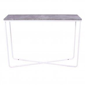 VENTURE DESIGN Palace sidebord - gr cement og hvid metal (110x30)