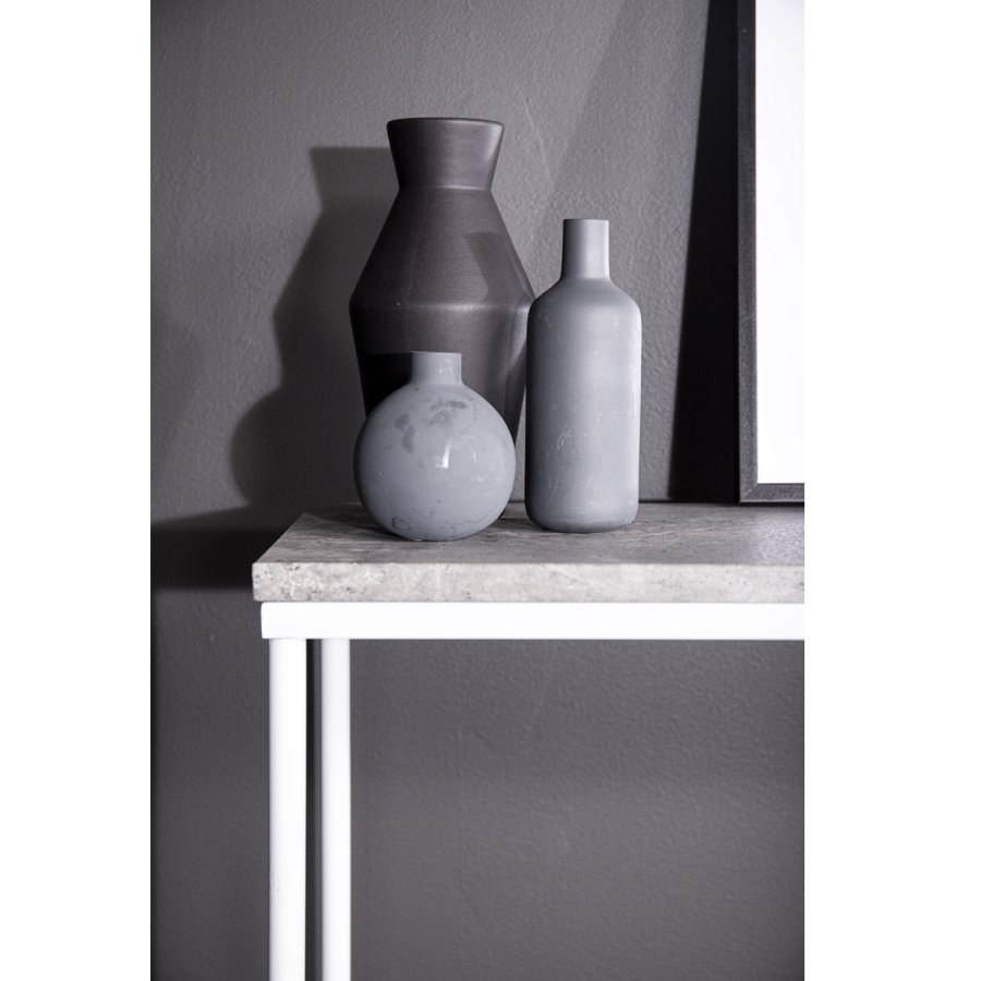 VENTURE DESIGN Palace sidebord - gr cement og hvid metal (110x30)