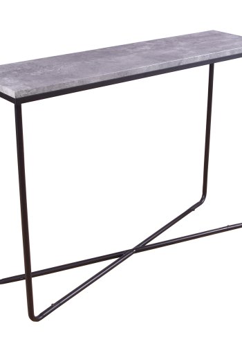 VENTURE DESIGN Palace sidebord - gr cement og sort metal (110x30)