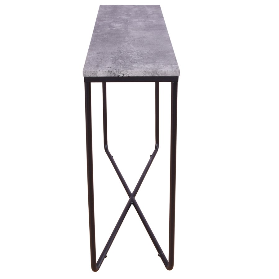 VENTURE DESIGN Palace sidebord - gr cement og sort metal (110x30)