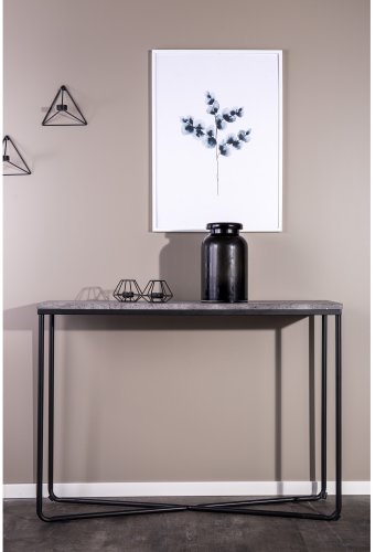 VENTURE DESIGN Palace sidebord - gr cement og sort metal (110x30)