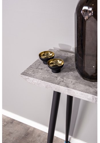 VENTURE DESIGN Edge sidebord - gr cement og metal (110x30)