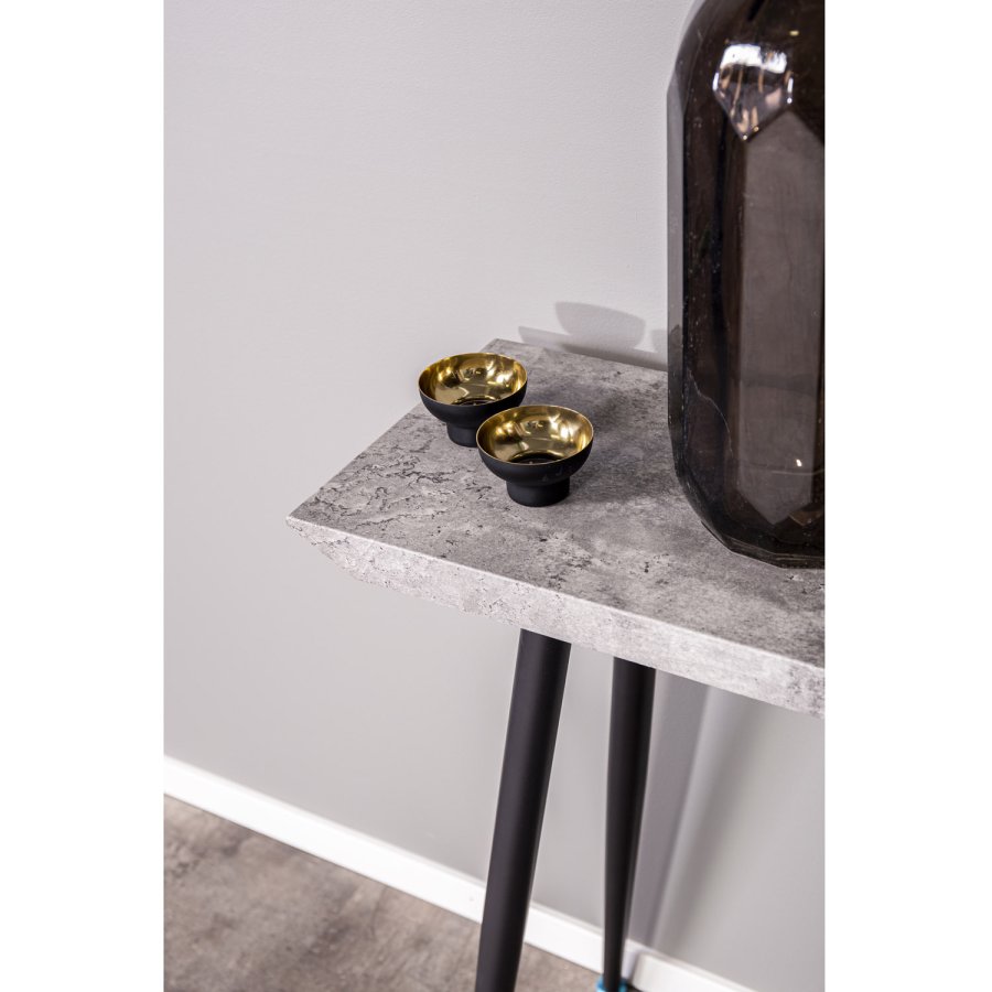 VENTURE DESIGN Edge sidebord - gr cement og metal (110x30)