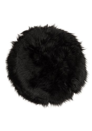 VENTURE DESIGN Katy sdeskind, rund - sort akryl falsk pels (34)