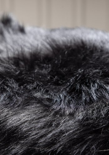 VENTURE DESIGN Katy sdeskind, rund - sort akryl falsk pels (34)