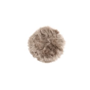 VENTURE DESIGN Katy sdeskind, rund - brun akryl falsk pels (34)