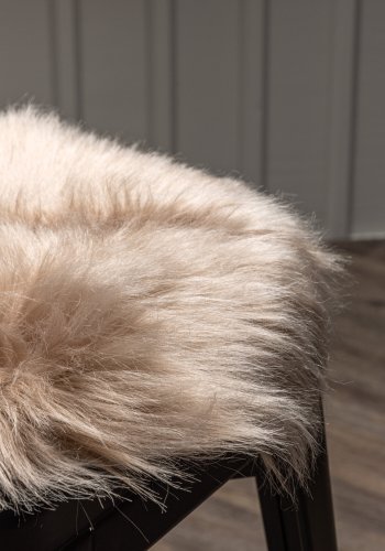 VENTURE DESIGN Katy sdeskind, rund - brun akryl falsk pels (34)