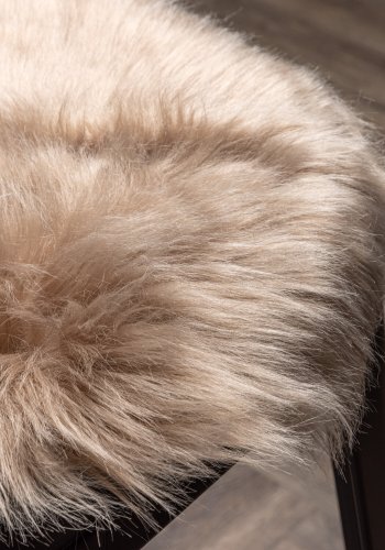 VENTURE DESIGN Katy sdeskind, rund - brun akryl falsk pels (34)
