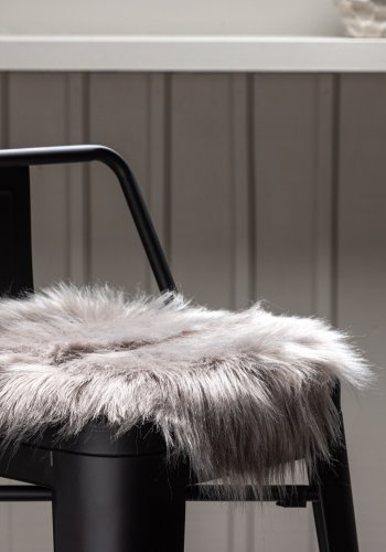 VENTURE DESIGN Katy sdeskind, rund - gr akryl falsk pels (34)