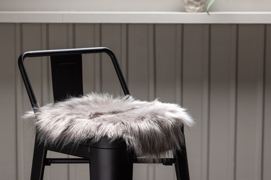 VENTURE DESIGN Katy sdeskind, rund - gr akryl falsk pels (34)