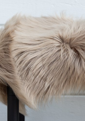 VENTURE DESIGN Katy skindtppe, rektangulr - brun akryl falsk pels (180x55)