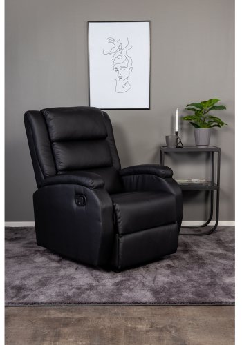 VENTURE DESIGN Rocker sengebord, m. hylde - gr rget glas og sort metal (45x30)