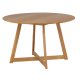 VENTURE DESIGN Yakidon spisebord, m. klap, rund - gummitr/MDF med egetrslook (120)