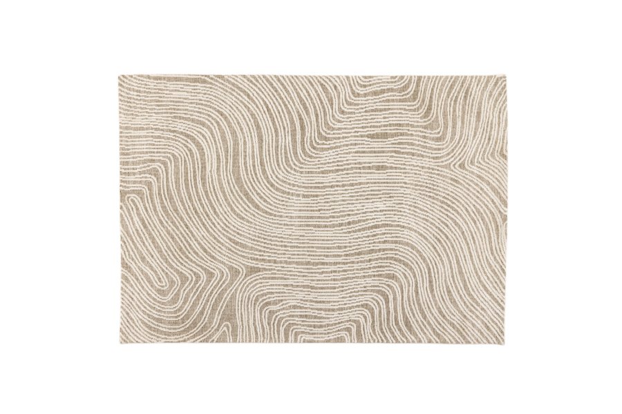 VENTURE DESIGN Melle gulvtppe, rektangulr - elfenben/beige micropolyester (395x295)